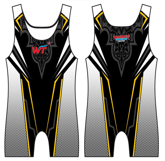 Black & Gold Beast Wrestling Singlet
