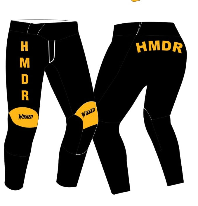 Black Yellow HMDR Riding Pants