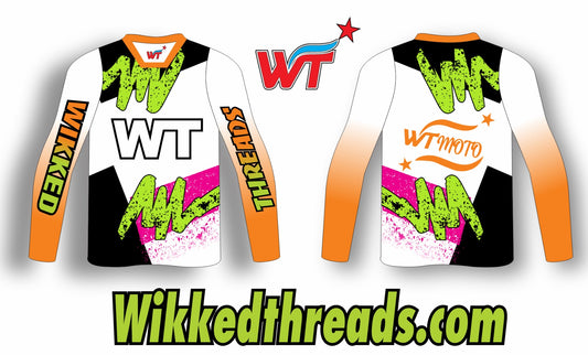 WTMoto Graffiti Smash Jersey – Neon ‘90s Edition
