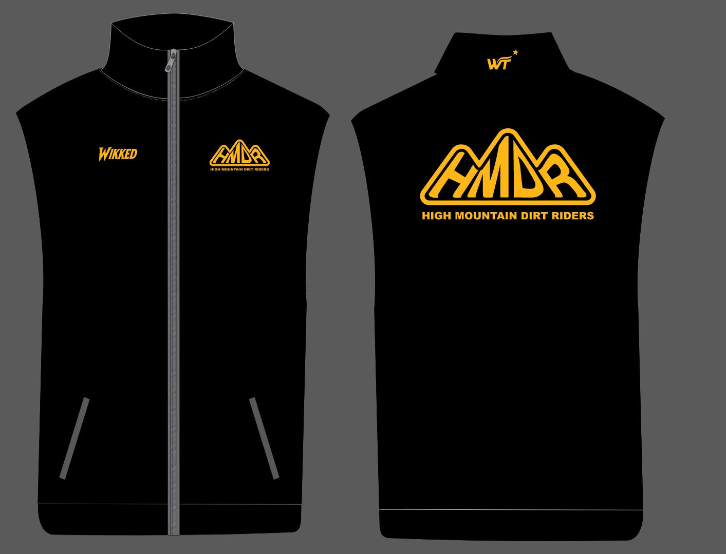 BLACK AND YELLOW HMDR COLDWEATHER RIDING VEST